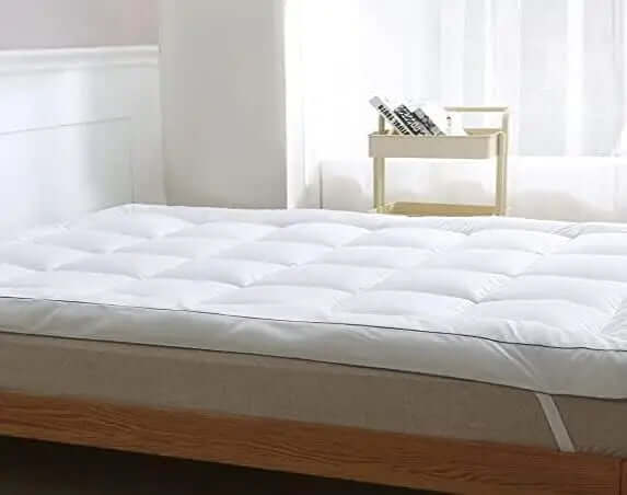 Luxury Mattress Toppers 4" Inch Thick Extra Soft Microfiber Hypoallergenic Hotel Quality Deep Mattress Pad ‎Dazzle Collection