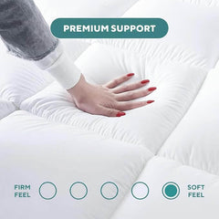 10cm Luxury Mattress Topper Small Double Bed | Ultra Soft, Breathable, Hypoallergenic Hotel Quality Bounce Back with Elasticated Corner Straps Quilted Bed Mattress Topper