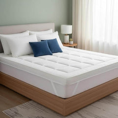 10cm Luxury Mattress Topper Small Double Bed | Ultra Soft, Breathable, Hypoallergenic Hotel Quality Bounce Back with Elasticated Corner Straps Quilted Bed Mattress Topper