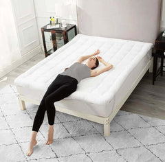 Mattress Topper 10CM Thick Extra Soft Micro Fiber Filling Hotel Quality Mattress Protector Plush Topper (4FT Small Double) ‎Dazzle Collection