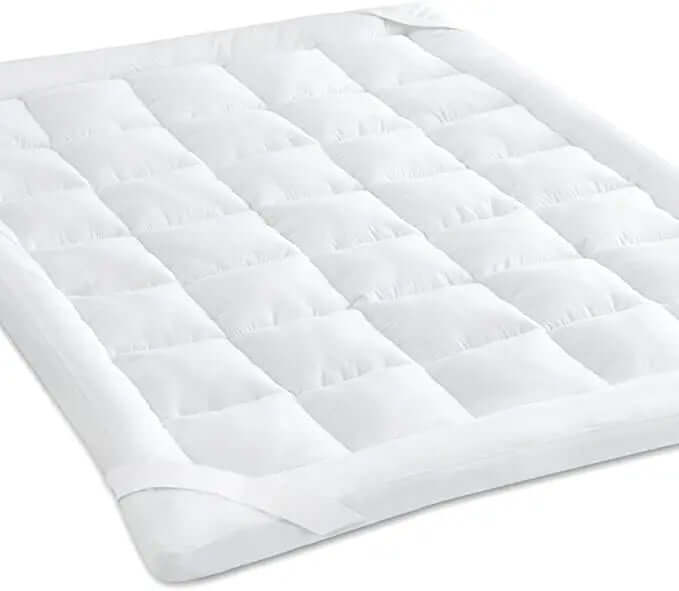 Mattress Topper 10CM Thick Extra Soft Micro Fiber Filling Hotel Quality Mattress Protector Plush Topper (4FT Small Double) ‎Dazzle Collection