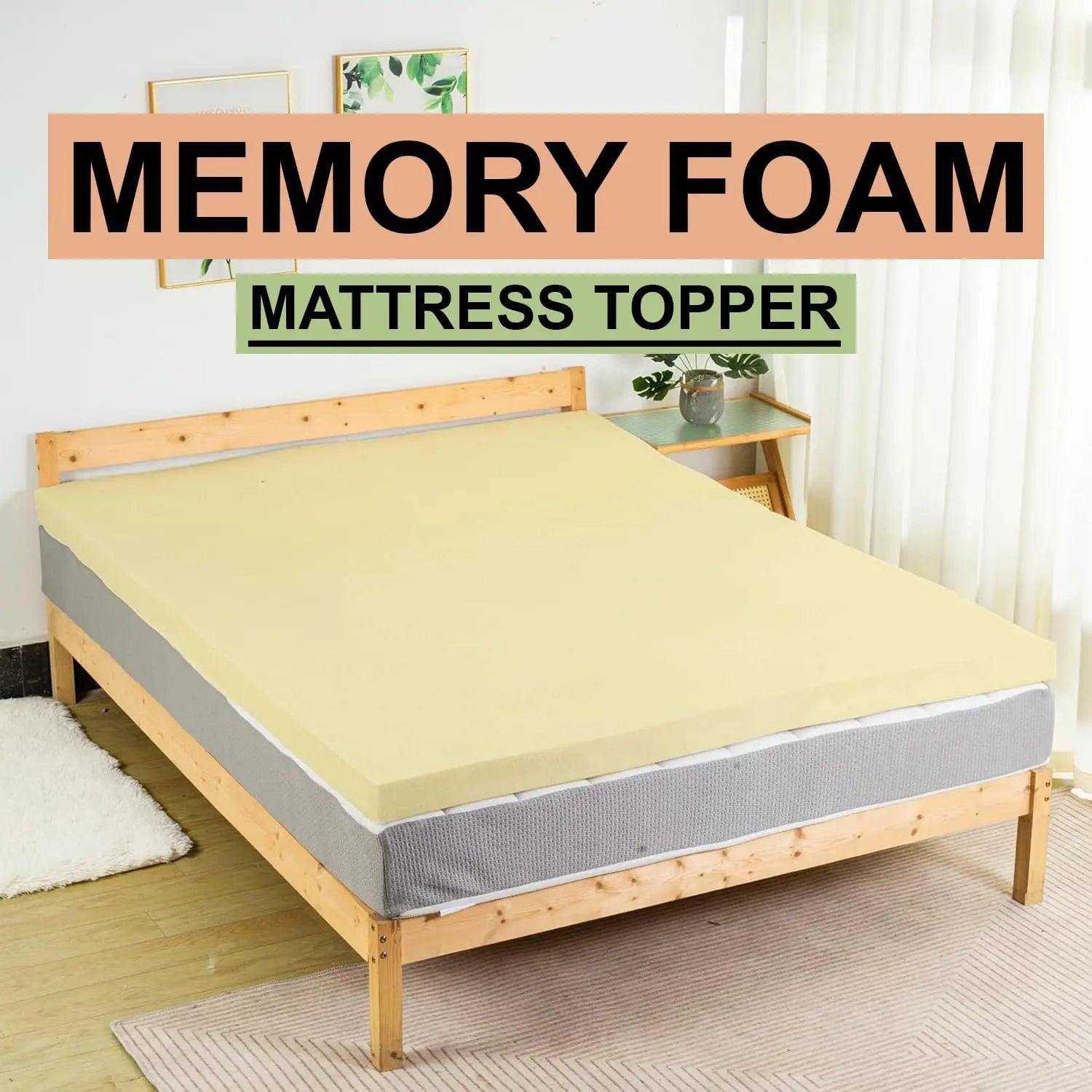 Memory Foam Mattress Toppers Premium Quality Orthopaedic Standard UK In 1"& 2" Thicknesses Available Soft & Comfortable Memory Foam Durable Topper ‎Dazzle Collection