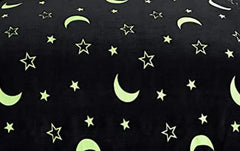 Moons and Stars Glow in the Dark Blanket All Seasons Christmas Holiday Birthday Gifts for Teen Kids Girls Boys ‎Dazzle Collection