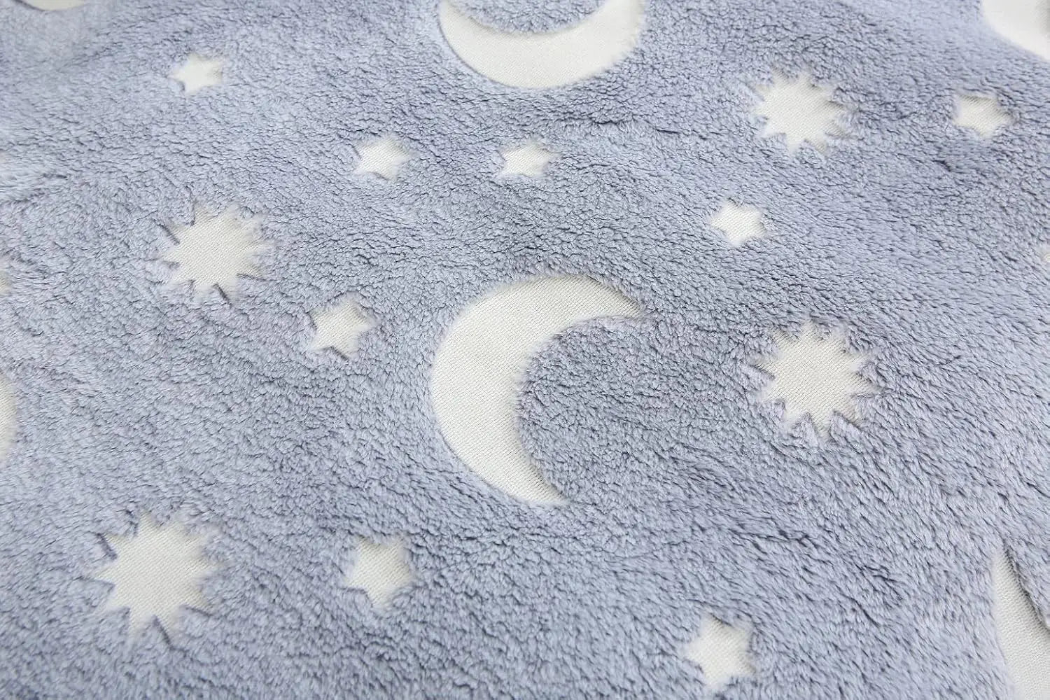 Moons and Stars Glow in the Dark Blanket All Seasons Christmas Holiday Birthday Gifts for Teen Kids Girls Boys ‎Dazzle Collection