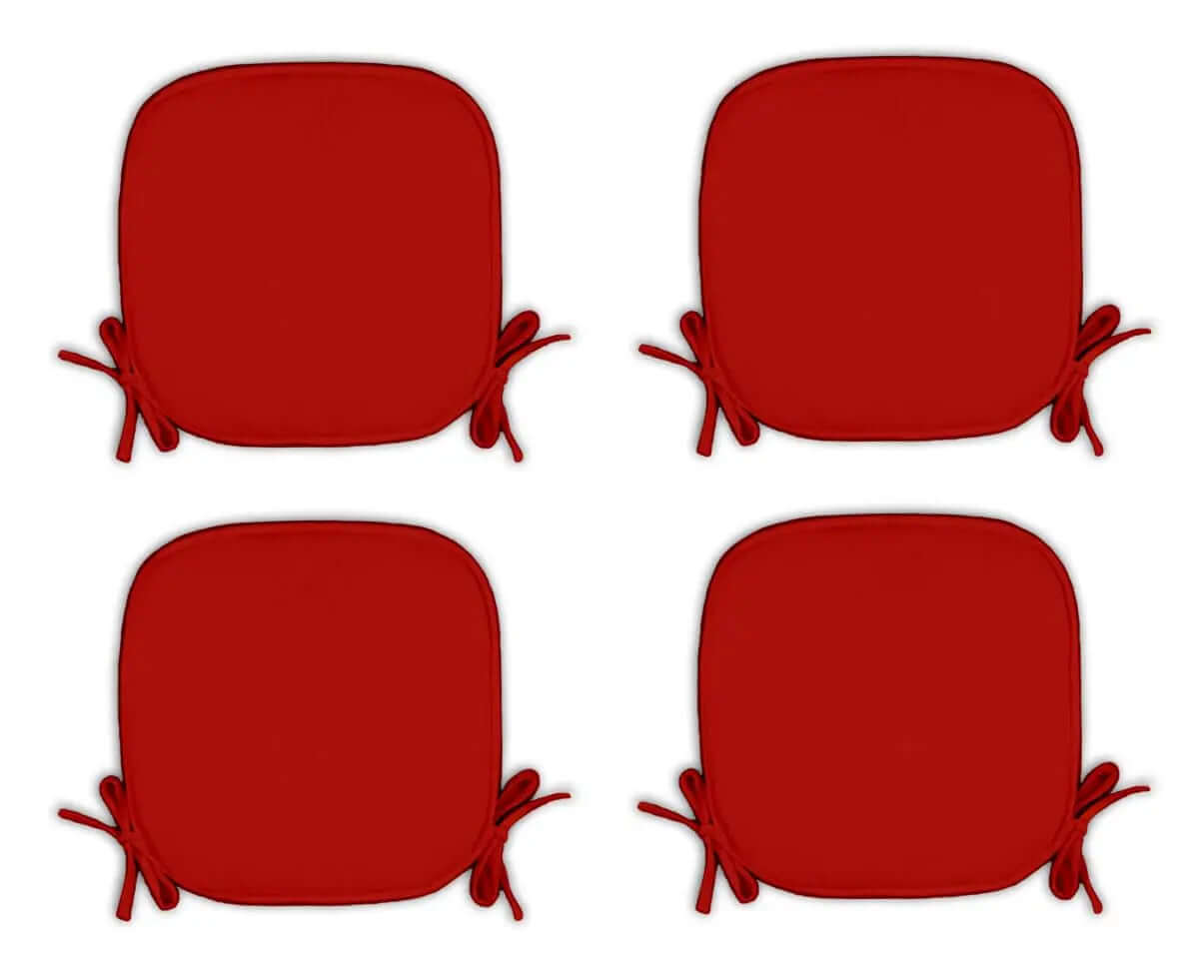 Pack of 4 Chair Seat Pads for Dining Chairs Waterproof Seat Covers Pad, 38 X 38cm Non Slip Kitchen Square Chair Seat Cushions With Ties for Home Dining Room Office Garden Chair pads ‎Dazzle Collection