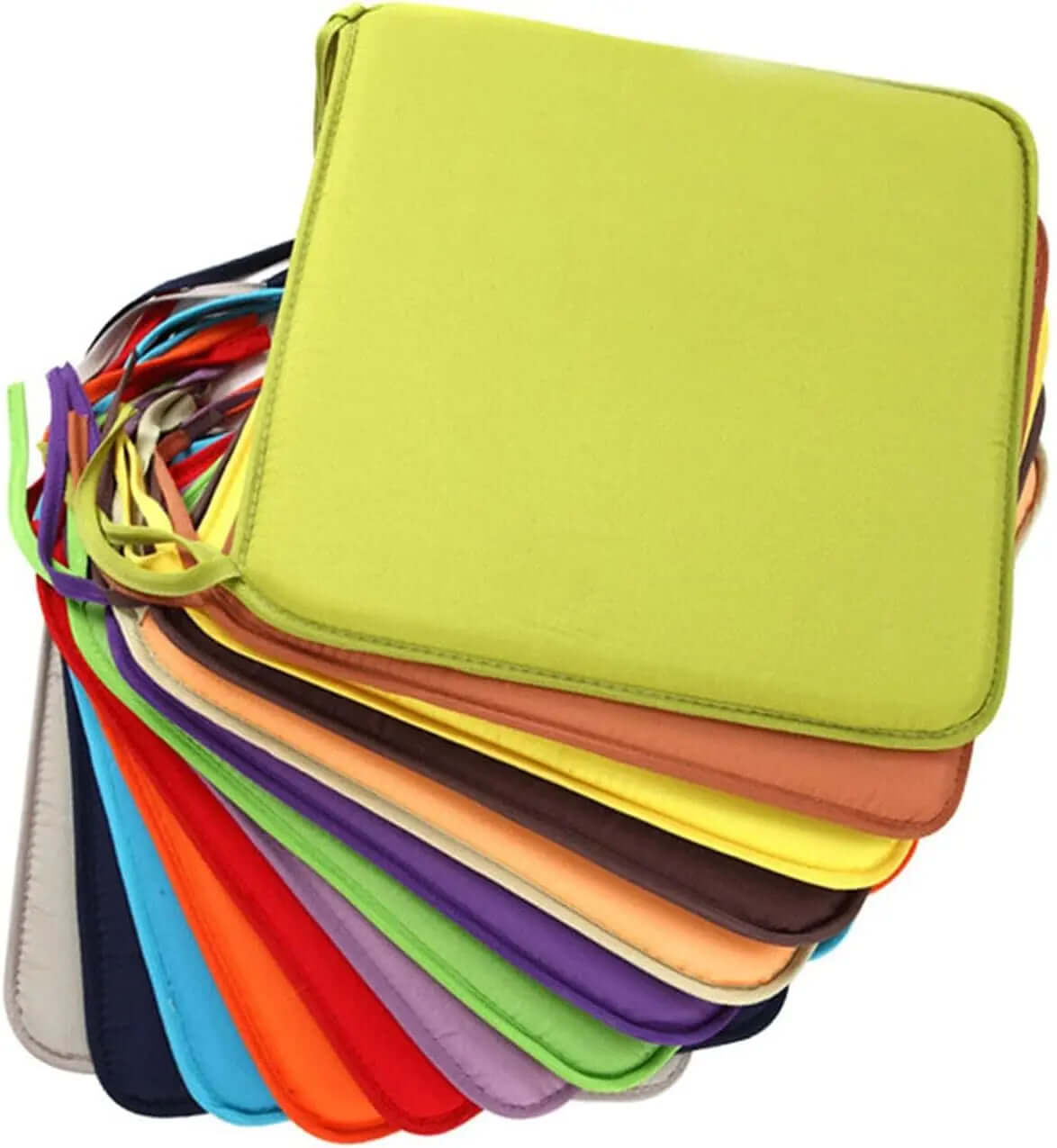 Pack of 4 Chair Seat Pads for Dining Chairs Waterproof Seat Covers Pad, 38 X 38cm Non Slip Kitchen Square Chair Seat Cushions With Ties for Home Dining Room Office Garden Chair pads ‎Dazzle Collection