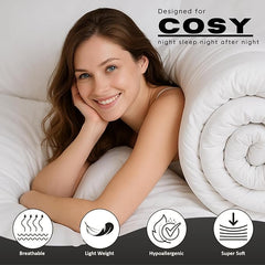 Pack of 2 Luxury Duvet for all Tog 4.5/10.5/13.5/15 Soft Anti Allergy Duvets Hollowfibre Filling Best For All Seasons Deep Sleep Quilt Duvet For Home & Hotel