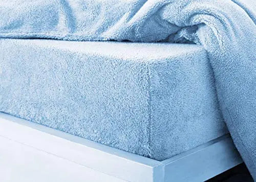 Teddy Fleece Fitted Sheet Extra Deep 30cm Deep Snugly Fit Around Your Mattress Soft & Cosy Warm Plush Fitted Bed Sheets Dazzle Collection uk