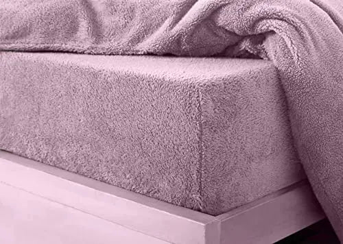 Teddy Fleece Fitted Sheet Extra Deep 30cm Deep Snugly Fit Around Your Mattress Soft & Cosy Warm Plush Fitted Bed Sheets Dazzle Collection uk
