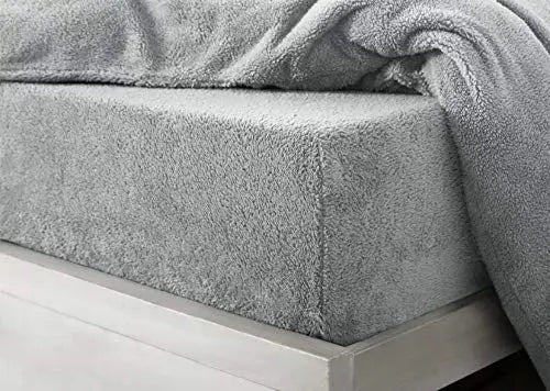 Teddy Fleece Fitted Sheet Extra Deep 30cm Deep Snugly Fit Around Your Mattress Soft & Cosy Warm Plush Fitted Bed Sheets Dazzle Collection uk