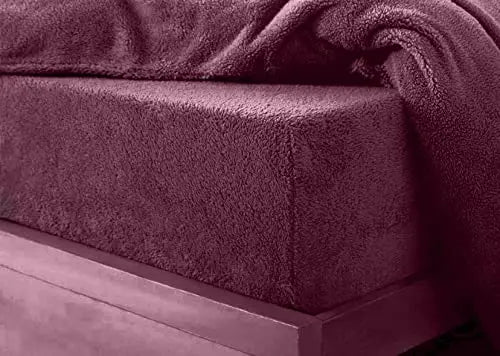 Teddy Fleece Fitted Sheet Extra Deep 30cm Deep Snugly Fit Around Your Mattress Soft & Cosy Warm Plush Fitted Bed Sheets Dazzle Collection uk