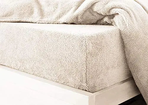 Teddy Fleece Fitted Sheet Extra Deep 30cm Deep Snugly Fit Around Your Mattress Soft & Cosy Warm Plush Fitted Bed Sheets Dazzle Collection uk