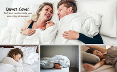 Thermal Flannelette Duvet Quilt Cover Bedding Set with Matching Pillowcase 100% Brushed Cotton Quilt Covers for Single, Double, King, Super King Bed Size Duvet Cover ‎Dazzle Collection