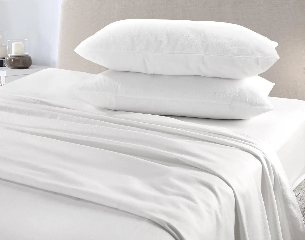 Thermal Flannelette Duvet Quilt Cover Bedding Set with Matching Pillowcase 100% Brushed Cotton Quilt Covers for Single, Double, King, Super King Bed Size Duvet Cover ‎Dazzle Collection