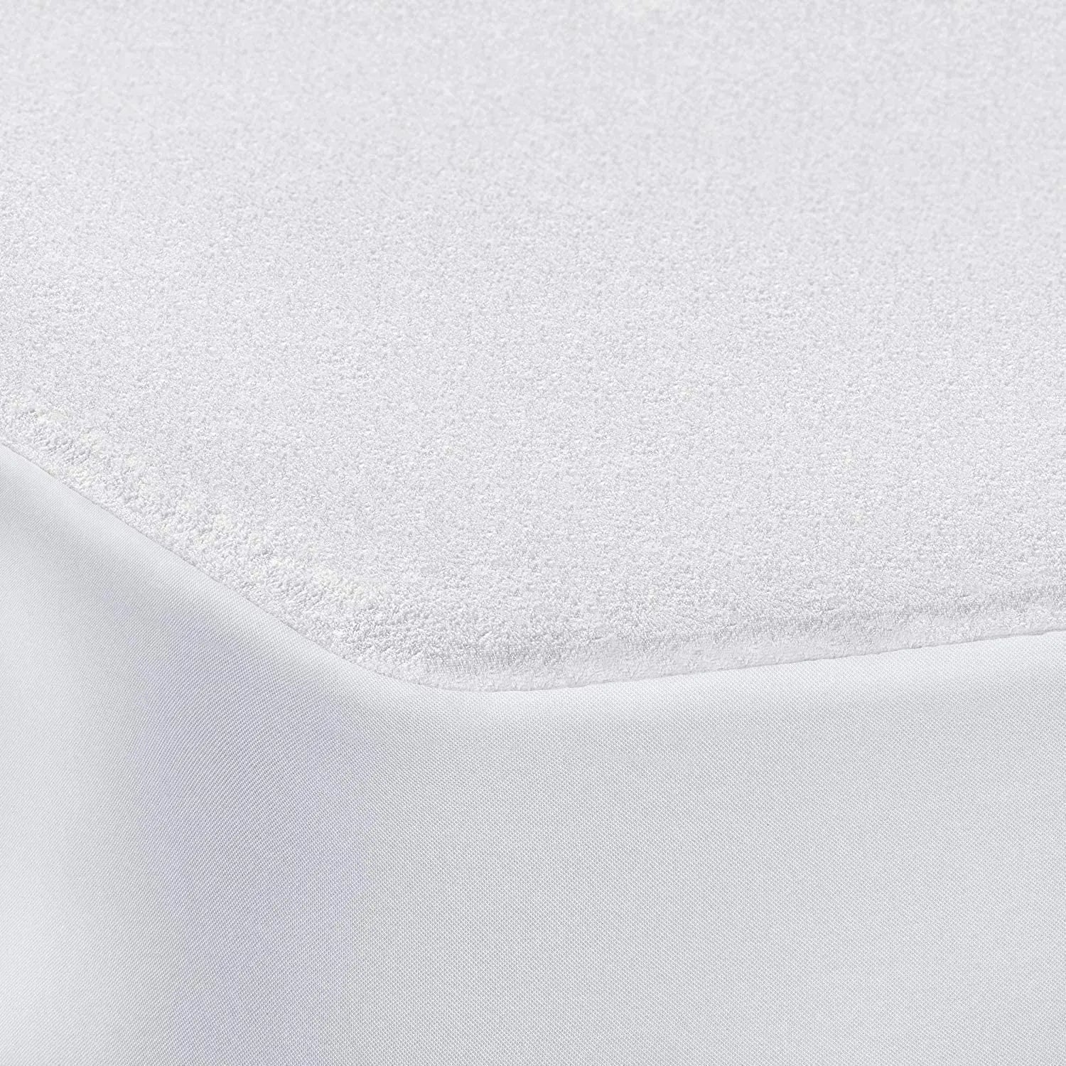 Waterproof Terry Towel Mattress protector Fitted Sheet Bed Cover Anti Allergy Single (90x190cm) 30CM, White ‎Dazzle Collection