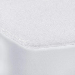 Waterproof Terry Towel Mattress protector Fitted Sheet Bed Cover Anti Allergy Single (90x190cm) 30CM, White ‎Dazzle Collection