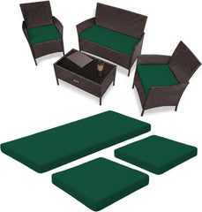 Dazzle Collection 3 Pieces Replacement Cushions Set For Rattan Chairs Sofa Patio Seat Pads Waterproof Outdoor Garden Furniture Comfy Cushions Lightweight and Durable